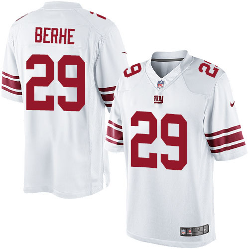 Youth Elite Nat Berhe Nike Jersey White Road - #29 NFL New York Giants